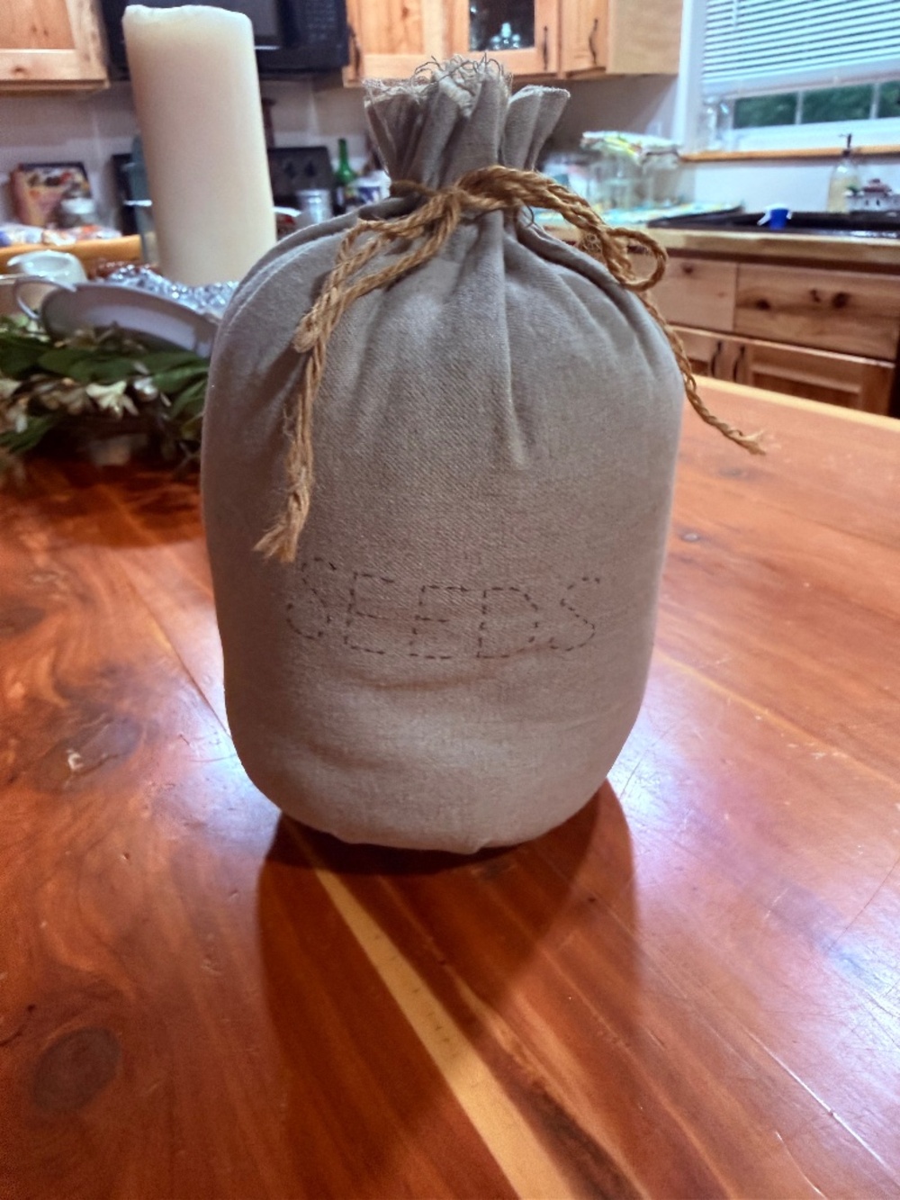 Farm house primitive country cotton stuffed cotton material bag decor